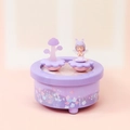 Carillon viola sognante con elfo e albero su base floreale, regalo per ragazze - Stile Angelo Viola (Annie World Music Box B)