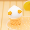 Close-up of cute white goose ice cream cone resin figurine for car and desk decor - Creative Ice Cream Cone Style
