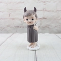 Charming angel and demon girl resin figurine with wings on a cloud base - Aisha Standing Small Style