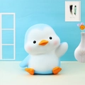 Cute sky blue penguin piggy bank for kids, shatterproof decorative money saving jar - Blue