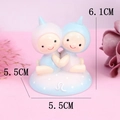 Cartoon zodiac cake toppers and car ornaments featuring cute dolls in hoodies - Gemini (7510E)