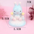 Libra zodiac bunny figurine in blue and pink gradient resin, 7cm height decoration - Libra (7510I)