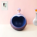 Gradient celestial angel moon storage bowl for entryway keys and jewelry organization - Blue Purple Gradient - Purple Hair Girl (Style B)