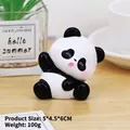 Simpatica statuina di panda che saluta, decorazione per torta in resina 5x4,5x6cm per auto - Stile B Panda che si Stira