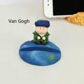 Van Gogh Handyhalterung mit Sternennacht-Basis für kreative Schreibtischdeko - Berühmter Künstler Sternennacht Stil