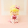 Cute resin girl night light with pink dress and crystal ball for bedroom decor - Large Style A - Yellow Hair Pink Dress (2A)