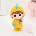 Cute doll figure wearing yellow dinosaur raincoat with ice cream and blue bag - Foodie Style Boy (2B)