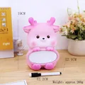 Pink deer-shaped cartoon memo board with a marker pen, 19cm height, matte finish - Deer Message Board Money Bank (2477-2A) / Medium