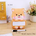 Cute shiba inu animal piggy bank with mini whiteboard and marker for desk decoration - Shiba Inu Message Board Money Bank (2477-2C) / Medium
