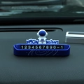 Astronaut temporary car parking card with Moon Night theme and 11-digit phone number slot - Blue Style (BB2207-3)