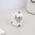 Astronaut on cloud figurine with persimmon detail in white and silver finish - Persimmon Lucky Style (Style A)
