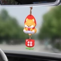 Cute Shiba Inu car rear view mirror hanging ornament with lucky charm blessing pendant - Style D Red Shiba Inu
