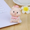 Cute pink resin pig figurine in sailor outfit for car dashboard and desk decor - Pink Cute Style (2B)
