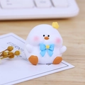 Cute cartoon duck figurine with blue bow for office desk or car interior decoration - Style D Wishing Duck Mini Ornament