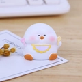 Cute resin duck figurine with bib and spoons for office desk or car interior decor - Style B Mealtime Duck Mini Ornament
