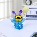 Statuetta creativa di coniglio astronauta con finitura viola cangiante e visiera dorata - Stile D - Coniglio dell'Universo Anno Luce (Blu Sfumato)