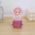 Niedliche rosa Blumenfee Nachtlicht-Figur mit Flügeln für Heim-Tischdekoration - Rosa Elfe Stil (B)
