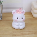 Veilleuse lapin blanc mignon avec décorations de cœur pour décoration de bureau - Lapin