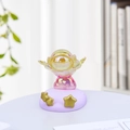 Statuina astronauta iridescente con stelle dorate su base lavanda per decorazione scrivania - Stile A Vagabondaggio tra le Nuvole Supporto Telefono Astronauta