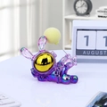 Creativa statuetta di coniglio astronauta viola cangiante con finitura dorata metallica - Stile C - Coniglio dell'Universo Ammasso Stellare (Viola Sfumato)