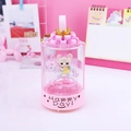 Pink carousel music box with cartoon cat and colorful lights for kids birthday gift - -11d Rocking Horse Paradise Colorful Lights Music Box / As Shown