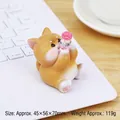 Cute Shiba Inu figurine holding milk bottle for car dashboard and desk decoration - Dizzy Shiba Style