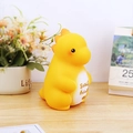 Cute yellow dinosaur piggy bank with Sweet Heart print for kids room home decor - Milky Yellow