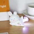 Cute white bunny night light with purple glowing tail and inspiring Chinese quote - Rabbit Style (A Style PP Rabbit Light) / White
