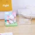Cute mini unicorn resin figurine in a transparent acrylic display box for desk decor - Unicorn