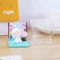 Cute lamb figurine in a green landscape base with a clear acrylic display storage case - Lamb