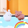 Set of cute white rabbit and brown koala figurines for computer monitor decoration - Wink Rabbit And Wink Bear Style