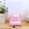 Pink piglet piggy bank with whiteboard for notes and desk decoration for kids - Pig Holding Sign Message Board Bank (2582A) / Large