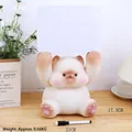 Cute bear piggy bank with message board, creamy white cartoon money jar 21x17.5cm - Siamese Cat Holding Sign Message Board Bank (2582C)