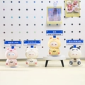 Cute animal desk figures set including pig, dog, cat and panda in hoodies for office decor - Set of 4