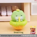 Cute green frog tumbler toy desk ornament made of matte resin with gift box 5.5cm - Frog Style (Childlike Roly-Poly)