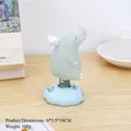 Cute winged elephant spring ornament on cloud base for desktop or car decor - Goodnight Angel Elephant Spring Ornament (1070-2)