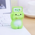 Figura de rana verde con letrero para decoración de escritorio y regalo relajante - Adorno de Rana Feliz