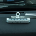 Car temporary parking number plate with 3D cartoon astronaut and Moon Night design - White Style (BB2207-3)