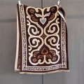 Ethnic style knitted scarf with paisley heart patterns and classic tassel details - 185*65cm / Coffee (GSJ-687-Coffee)