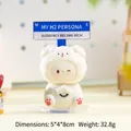 Cute cartoon resin bear figurine with a mini road sign and prayer beads for desk decor - A-Prosperous Dog