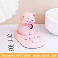 Pink resin pig figurine with matte faceted texture and lucky blessings desktop decor - Smooth Sailing Pig (2530-4C)