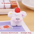 Cute strawberry puppy resin figurine for DIY crafts and cake decoration 4.9x5.1cm - Strawberry Dog