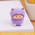 Mini figurine de mouton floquée en costume violet pour décoration de bureau mignonne - Mouton Floqué Violet