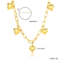 Details zur 18k Gold Herzkette mit 40+5cm Länge und 12g Gewicht in der Nahaufnahme - Gold (NE2F2501G)