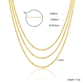 Collana a tre strati in acciaio inossidabile dorato con sfere e misure dettagliate - Collana a Triplo Strato con Catena a Serpente e Perline Oro(NE2F1601G)