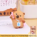 Mini-Wasserschwein-Figur aus Harz mit Pendlerausweis und Tasche für die Schreibtischdeko - Arbeitender Stil (051A)