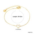 Detail van de 18K gouden hartarmband met karabijnsluiting en S.Steel-label - Hart Armband (BR28200AG) / 18+3cm / Goud (Wit)