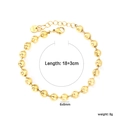 Detailansicht der 6mm goldenen Edelstahlperlen mit Karabinerverschluss und Kette - Gold
