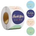 Rouleau d'autocollants Thank You en quatre couleurs avec citations Stay Safe Be Well rondes - 1 pouce (25mm)