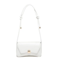 Elegante borsa baguette bianca con stampa coccodrillo e fibbia dorata raffinata - Motivo coccodrillo bianco